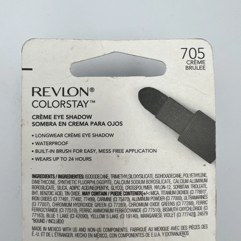 NEW Revlon Colorstay Creme Eye Shadow‎ Creme 705 Brulee Waterproof Brush 0.18 oz